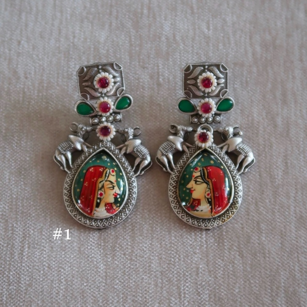 Beautiful art earrings jewelry from Jaipur Joodpur Rajanstan India
